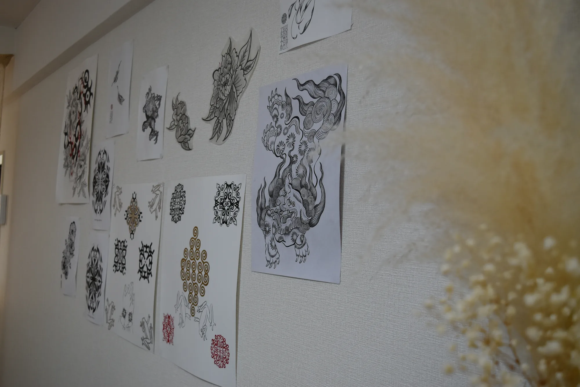 スタジオのデザインと植物